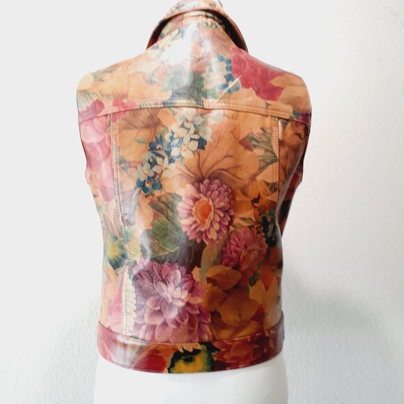 Mira Flores Jackets & Blazers - Mira Flores Floral Leather Vest